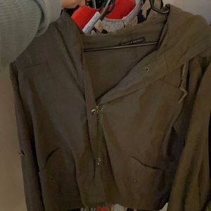 green cropped utility jacket from brandy melville!